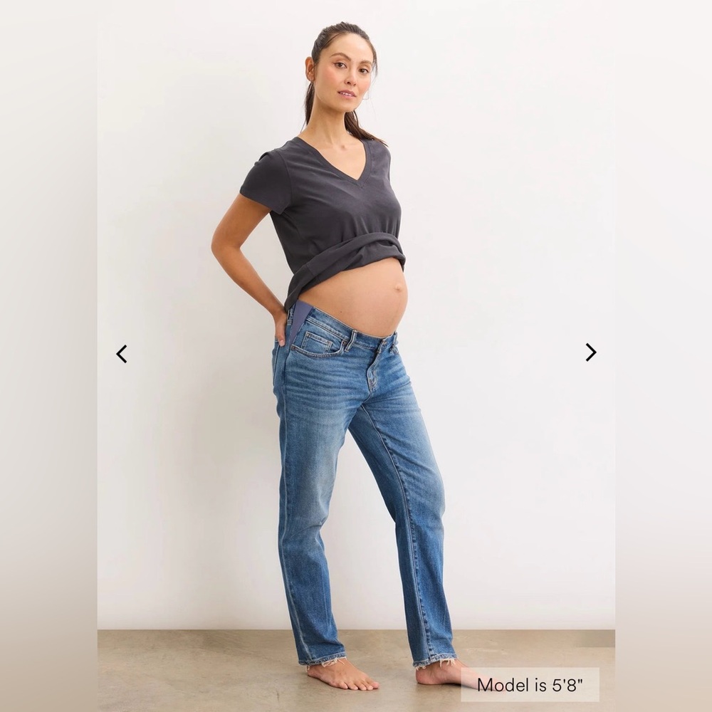 Hatch Women's Boyfriend Jeans in Medium Blue